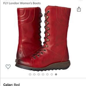 NWT *GORGEOUS FLY LONDON BOOTS!!* Hot, classy red!